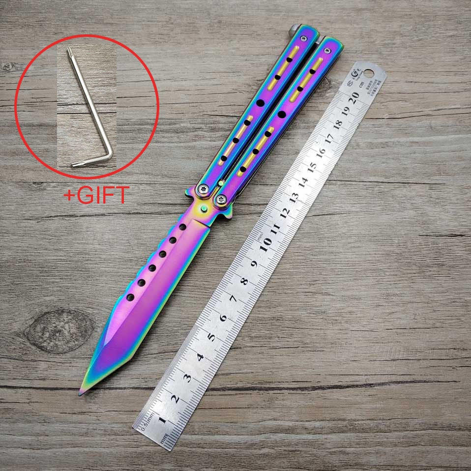 Rainbow Butterfly Knife