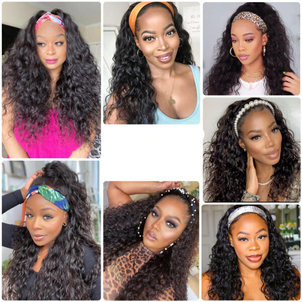 100% Human Hair Grip Headband Wig - Image 6