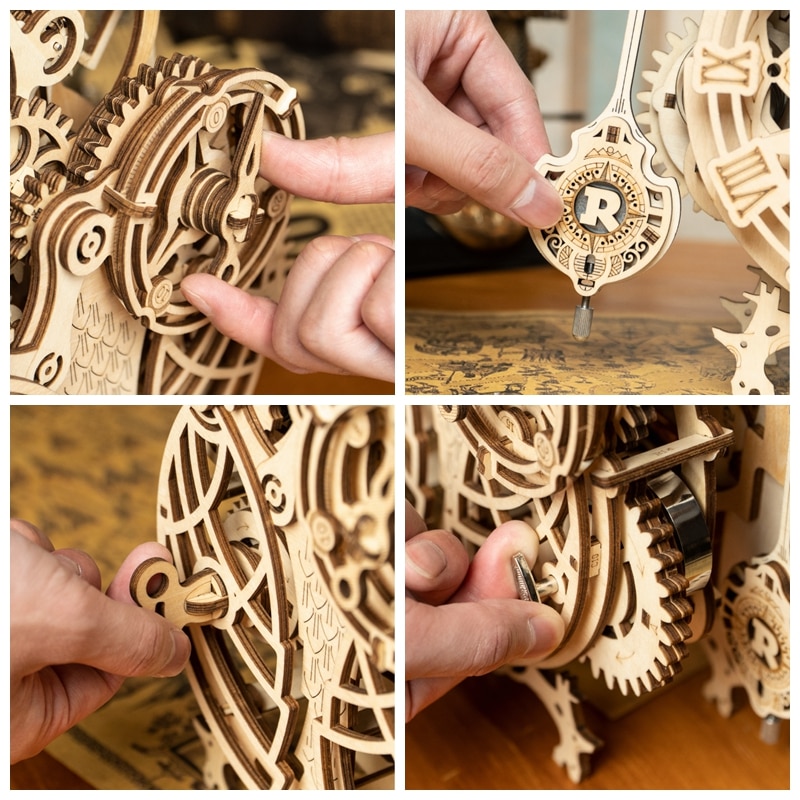 DIY 3D Owl Clock Wooden Puzzle