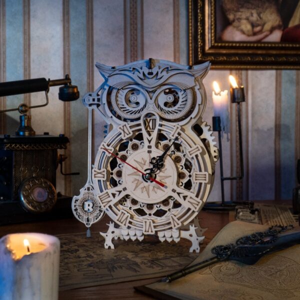 DIY 3D Owl Clock Wooden Puzzle - Image 4