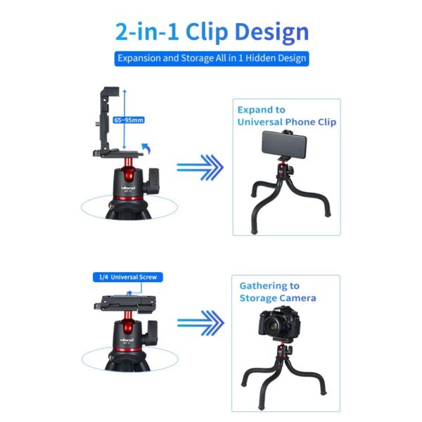 2 in 1 Super Flexible Octopus Tripod - Image 7