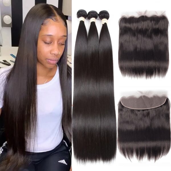 Long Straight Human Hair Weave Bundle