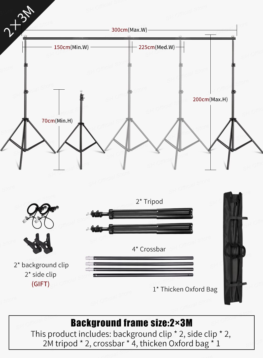 Photography Background Support Kit