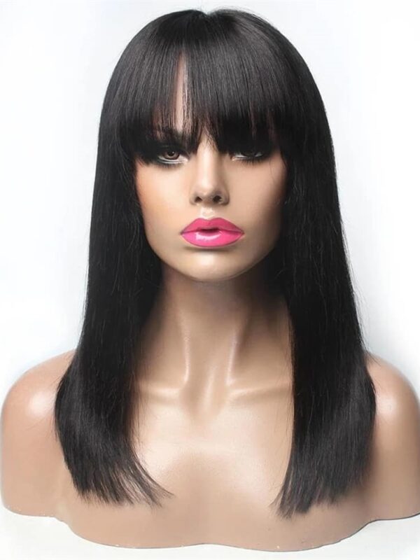 100% Human Hair Wig with Bang - Image 7