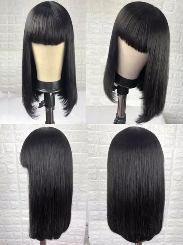 100% Human Hair Wig with Bang - Image 8