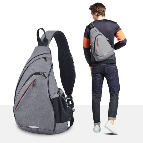 Men's Water Drop One Shoulder USB Backpack