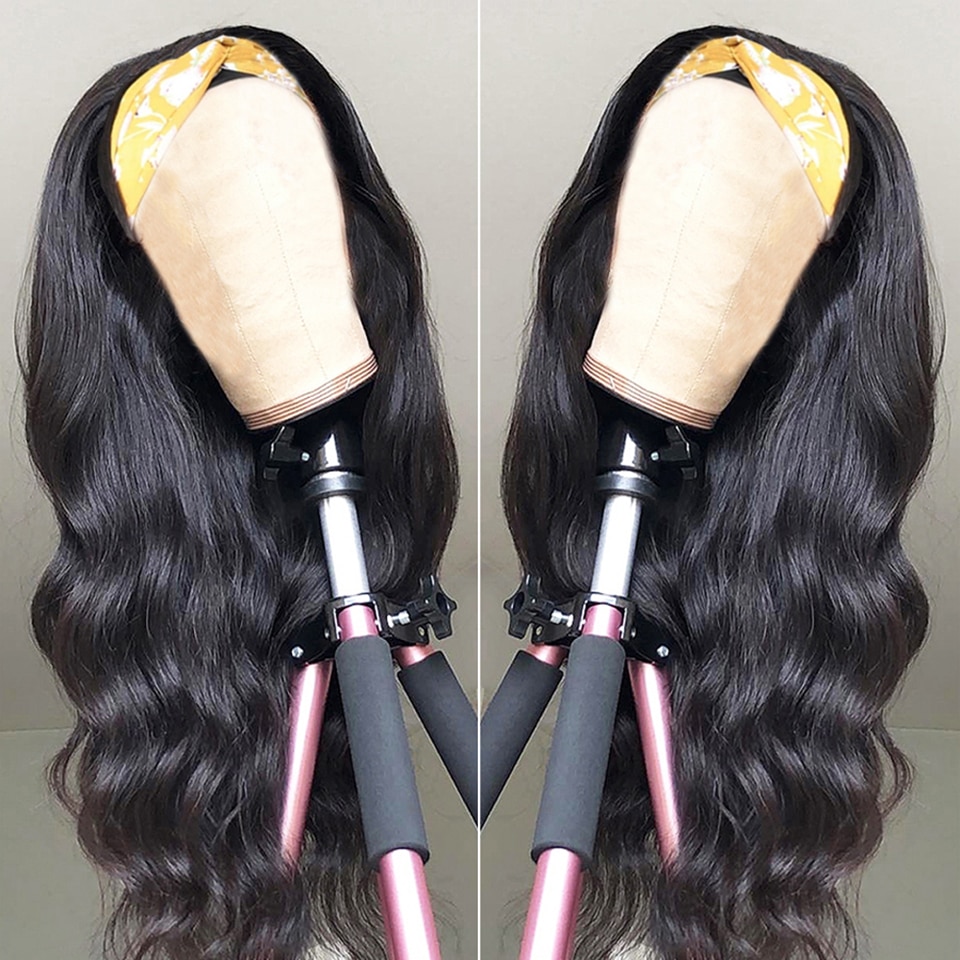 100% Human Hair Headband Wig