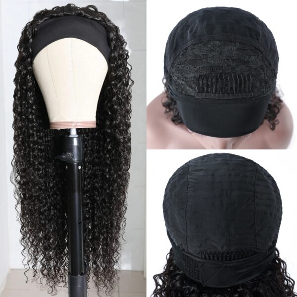 Curly Human Hair Headband Wig - Image 5