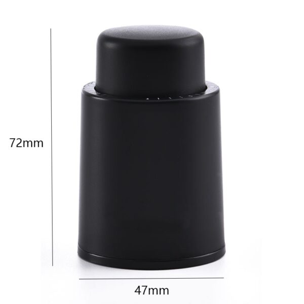 Black ABS Vacuum Wine Bottle Stopper Set 4 Pcs - Image 7