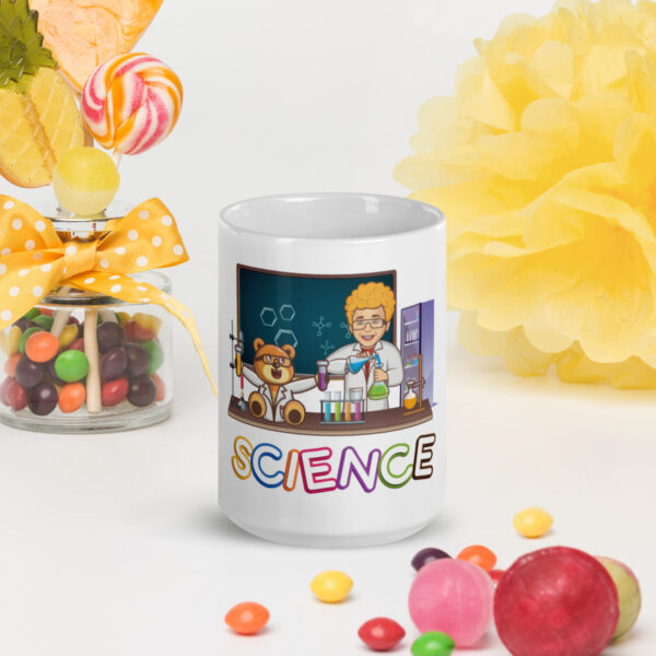 Walter Bear™ Science White Glossy Mug