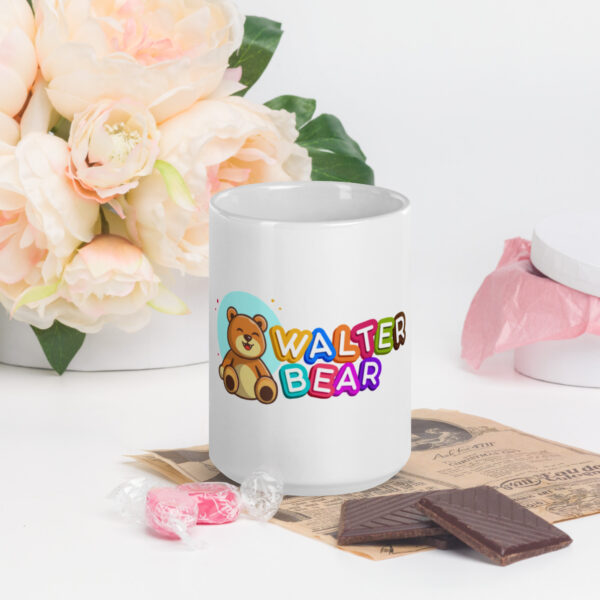 Walter Bear™ Horizontal Logo White Glossy Mug