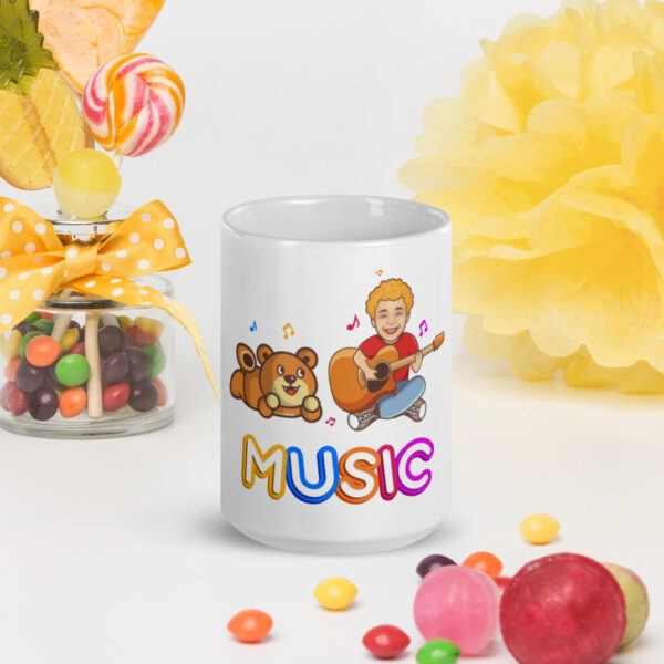 Walter Bear™ Music White Glossy Mug