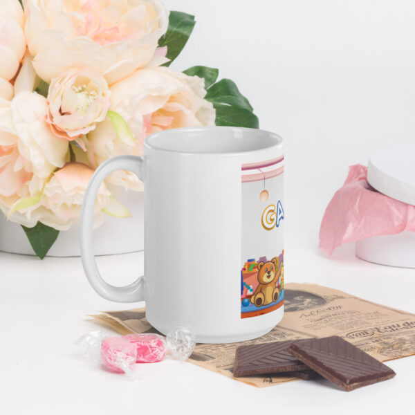 Walter Bear™ Games White Glossy Mug - Image 4