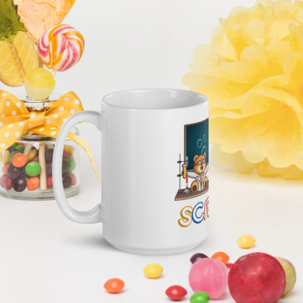 Walter Bear™ Science White Glossy Mug - Image 4