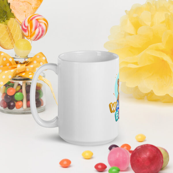 Walter Bear™ Vertical Logo White Glossy Mug - Image 4