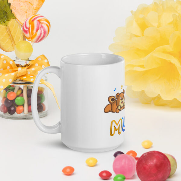 Walter Bear™ Music White Glossy Mug - Image 4