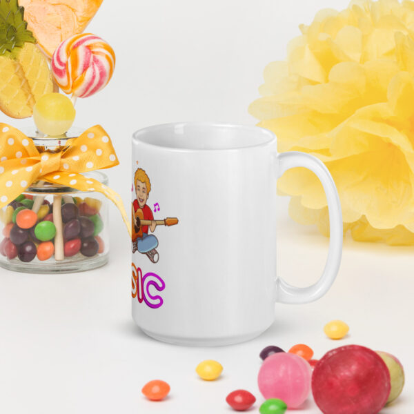 Walter Bear™ Music White Glossy Mug - Image 5