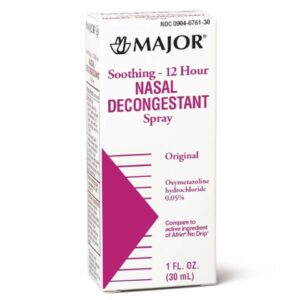 Oxymetazoline Nasal Decongestant Spray 12 hr (3 PACK) --- Generic For Afrin --- Major Pharma