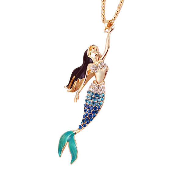 Lovely Rhinestone Mermaid Women’s Pendant - Image 3