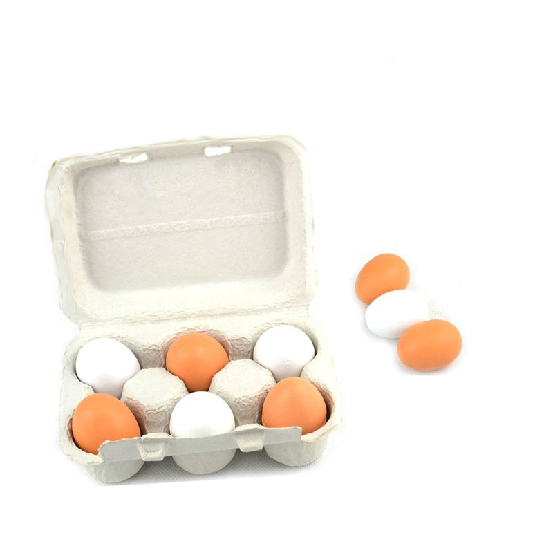 Simulative Realistic Wood Toy Eggs Set