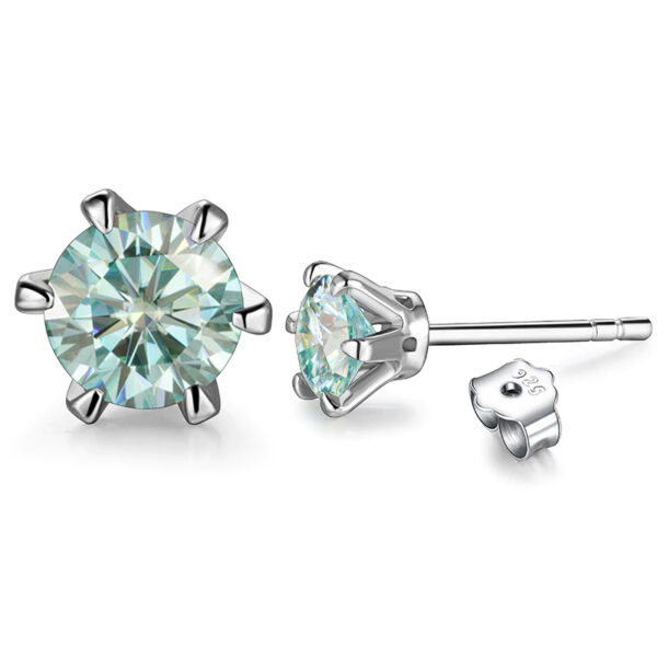 0.5 Carat Moissanite Gemstone Stud Earrings