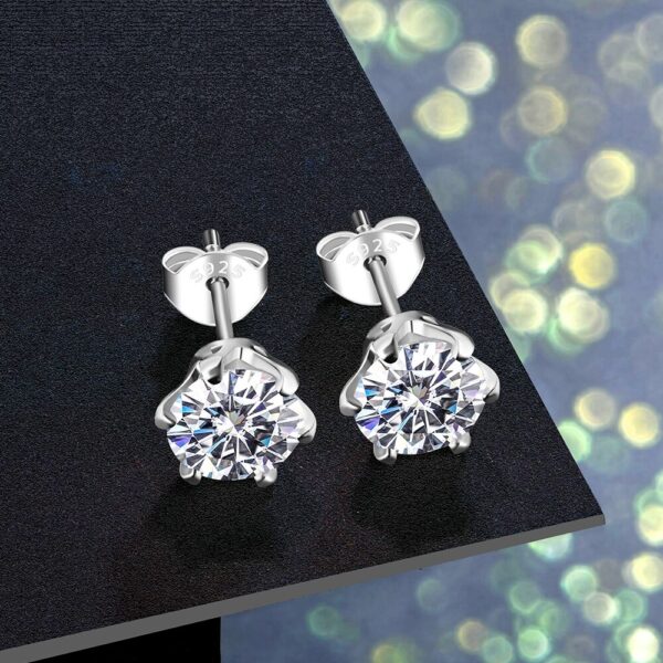 0.5 Carat Moissanite Gemstone Stud Earrings - Image 7