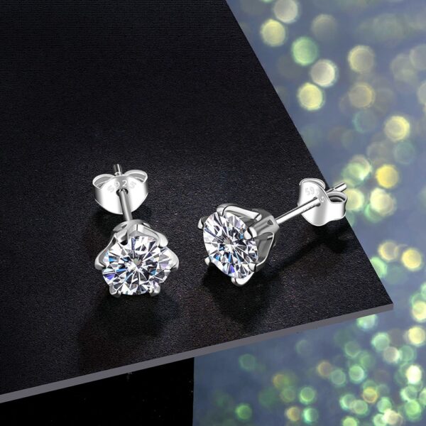 0.5 Carat Moissanite Gemstone Stud Earrings - Image 6