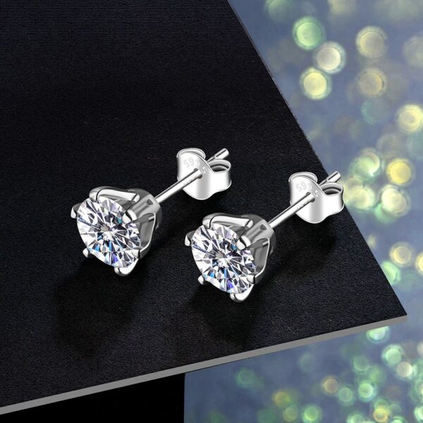 0.5 Carat Moissanite Gemstone Stud Earrings - Image 8