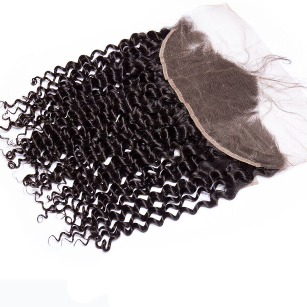 Malaysian Curly Human Hair Bundles with Frontal Closure - Image 5