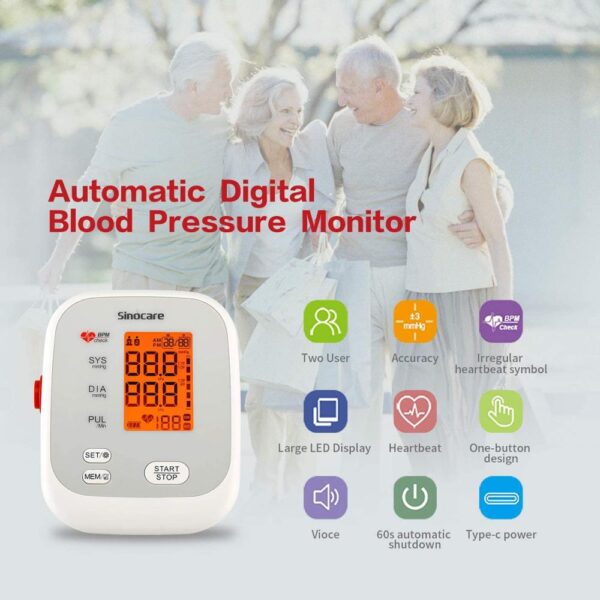 One Key Operation Blood Pressure Monitor - Image 5