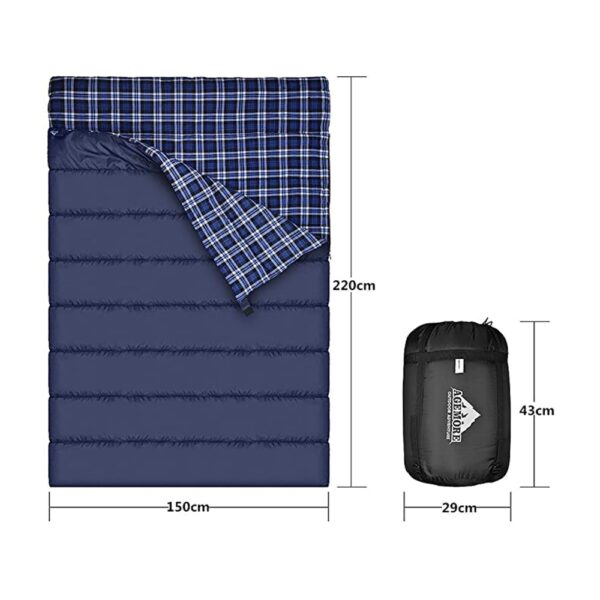 Plaid Lining Double Sleeping Bag