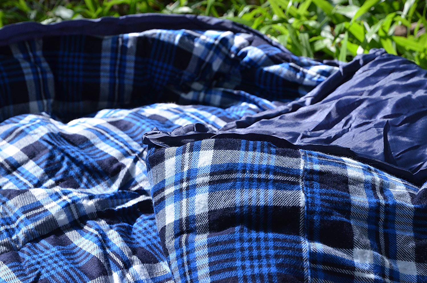 Plaid Lining Double Sleeping Bag