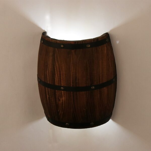 Wine Barrel Shaped Wall Light - Image 5