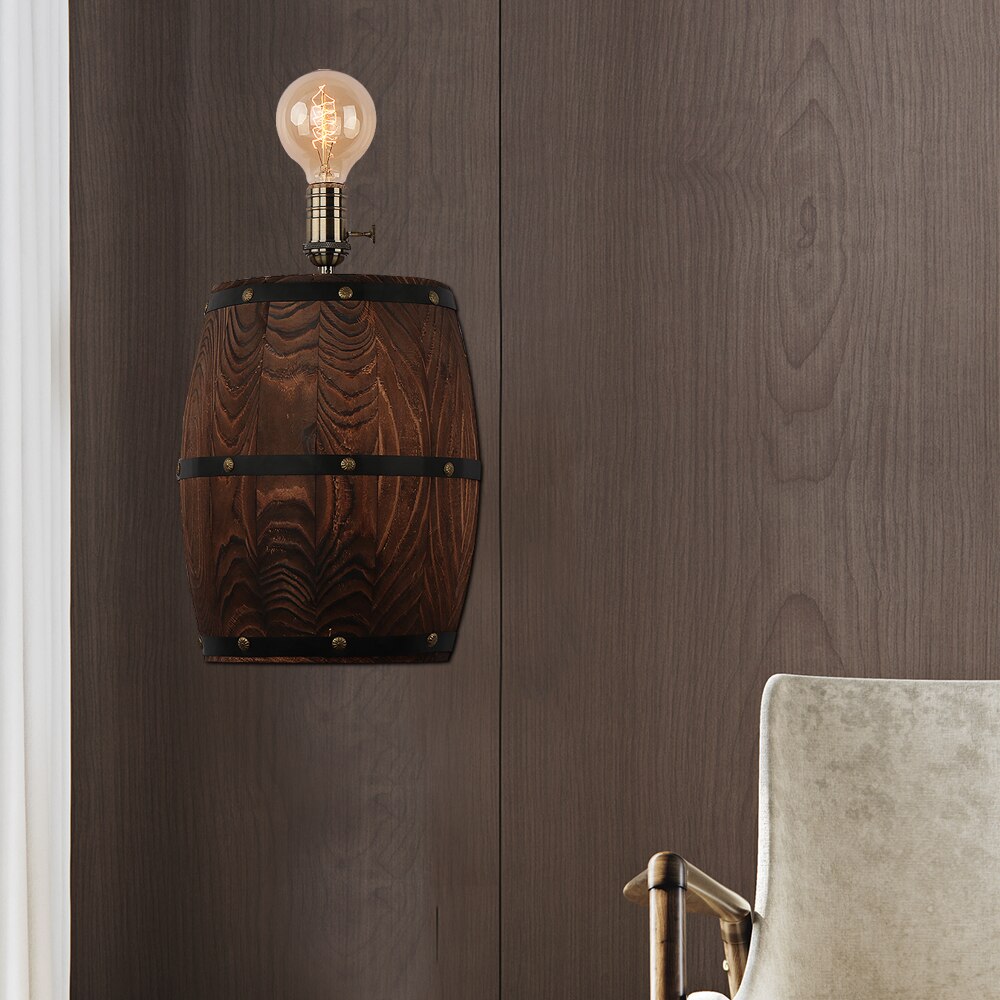 Wine Barrel Shaped Wall Light