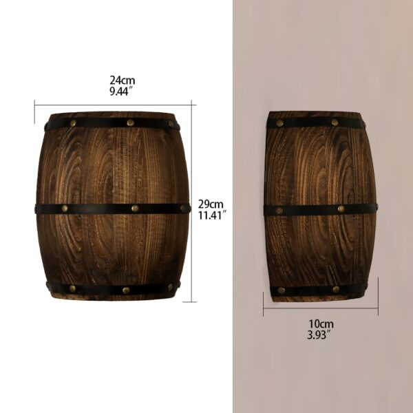 Wine Barrel Shaped Wall Light - Image 6