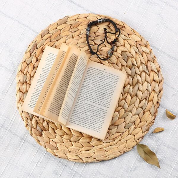 Woven Rattan Coasters 4 Pcs Set - Image 4