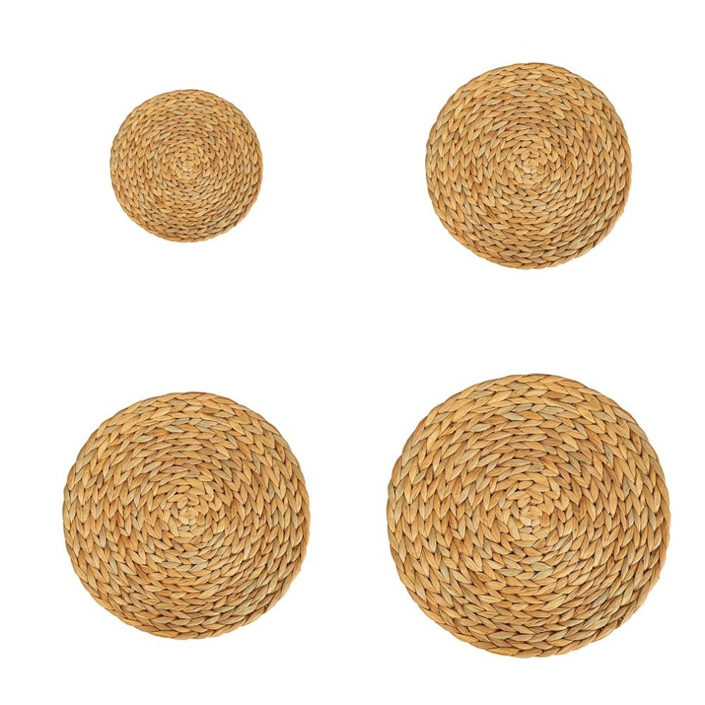 Woven Rattan Coasters 4 Pcs Set