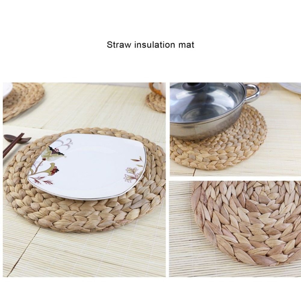 Woven Rattan Coasters 4 Pcs Set