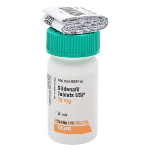 Sildenafil 25 mg Tablets --- 4 Count --- --- TEVA Pharma --- Generic for Viagra --- Total Dose = 1 Pill / Week --- 28 Day's Supply - Image 2