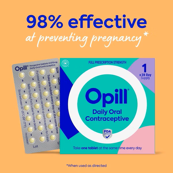 OPill (O-Pill) Norgestrel Tablets 0.075 mg Daily Oral Contraceptive --- Perrigo 3 opill over the counter birth control pill pals
