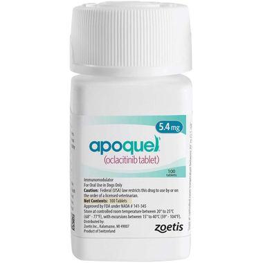 Apoquel (Oclacitinib) 5.4 mg Tablets --- 250 Count --- Zoetis 1 apoquel 5.4 mg tablets regular