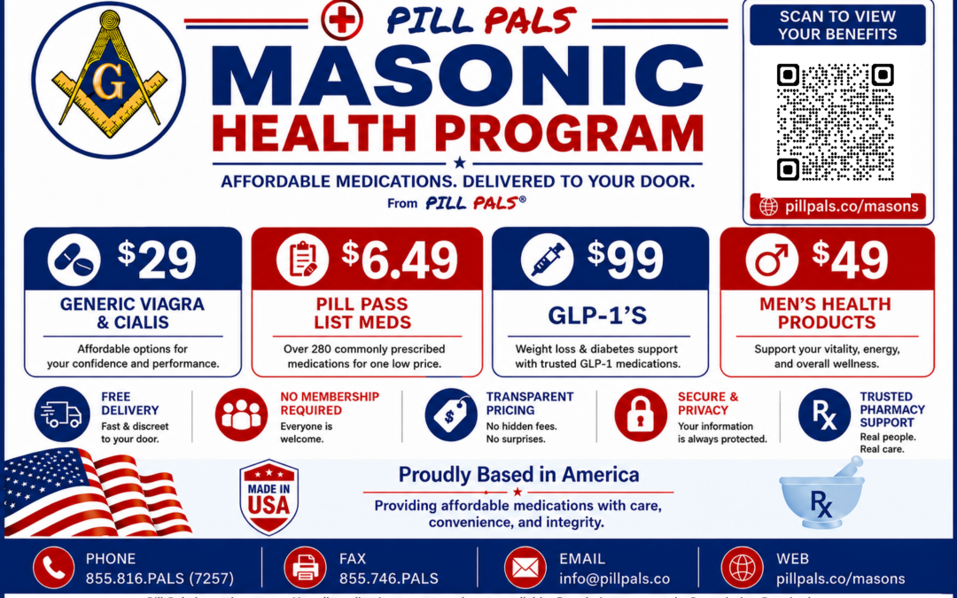 Pill Pals Pharmacy Launches Masonic Health Program to Help Communities Access Affordable Medications