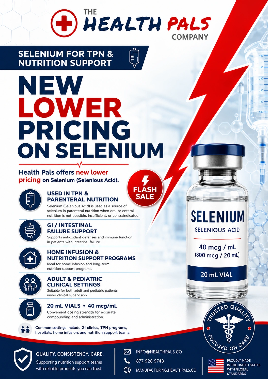 Selenium (Selenious Acid) 40 mcg / ml --- 20 ml (20 cc) vial --- Total 800 mcg / 20 ml per vial 2 selenium flyer webp pill pals health pals