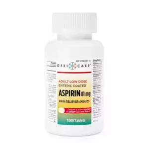 gericare aspirin 81 mg 1000 count